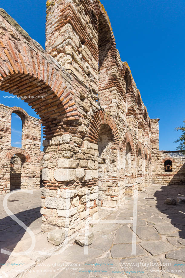 Ruins of Ancient Church of Saint Sophia in the town of Nessebar, Burgas Region, Bulgaria