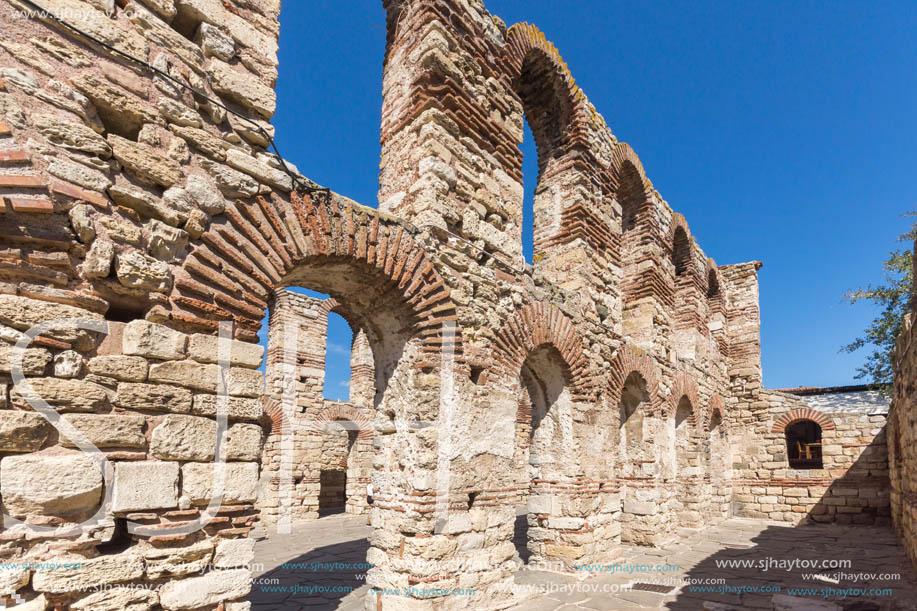 Ruins of Ancient Church of Saint Sophia in the town of Nessebar, Burgas Region, Bulgaria