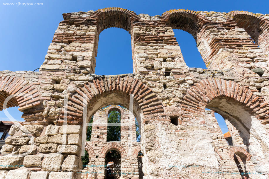 Ruins of Ancient Church of Saint Sophia in the town of Nessebar, Burgas Region, Bulgaria