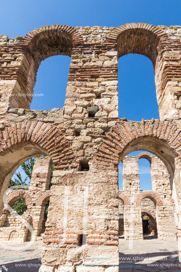 Ruins of Ancient Church of Saint Sophia in the town of Nessebar, Burgas Region, Bulgaria