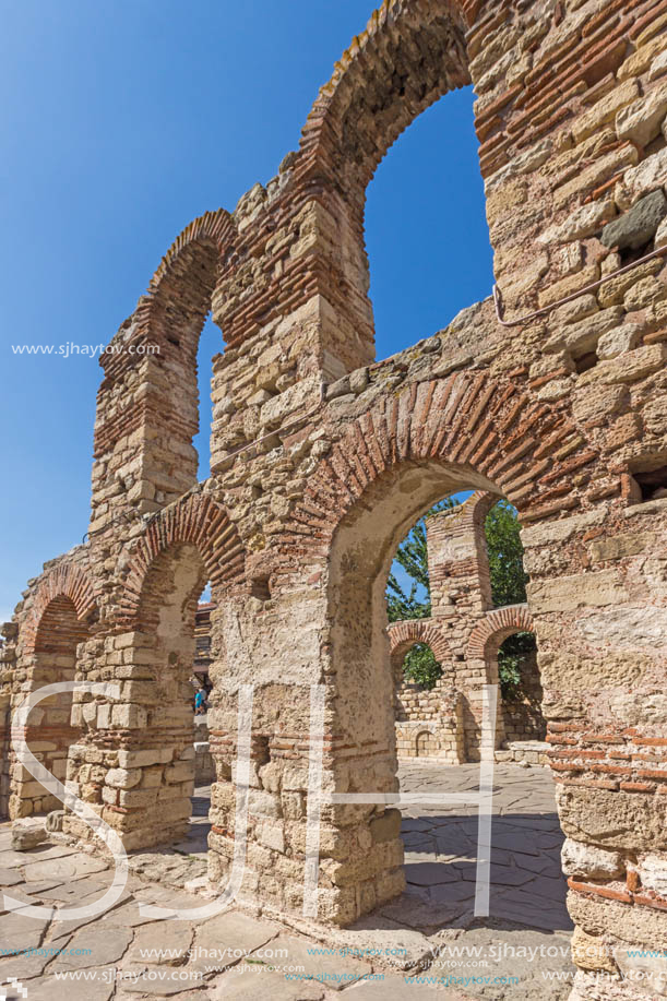 Ruins of Ancient Church of Saint Sophia in the town of Nessebar, Burgas Region, Bulgaria