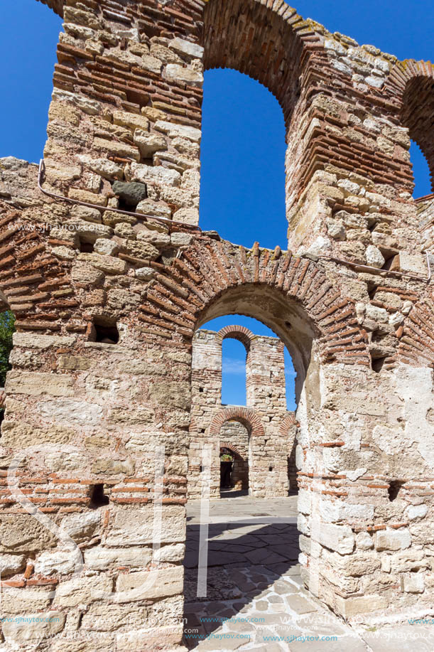Ruins of Ancient Church of Saint Sophia in the town of Nessebar, Burgas Region, Bulgaria