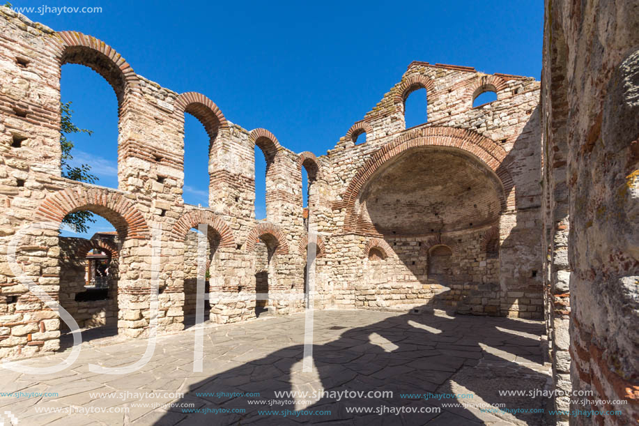 Ruins of Ancient Church of Saint Sophia in the town of Nessebar, Burgas Region, Bulgaria