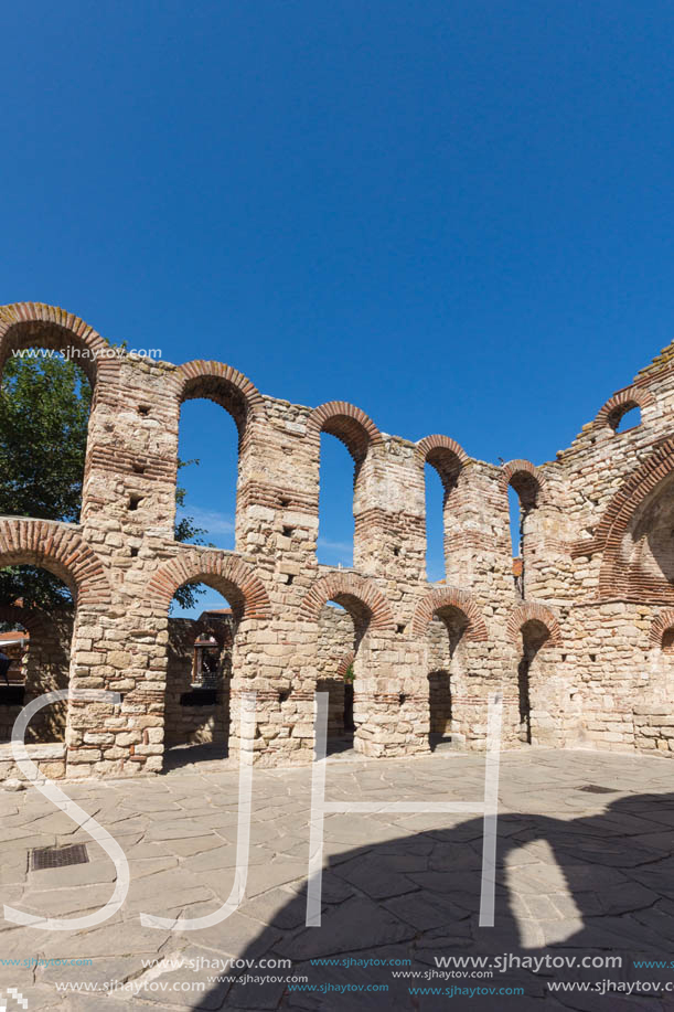 Ruins of Ancient Church of Saint Sophia in the town of Nessebar, Burgas Region, Bulgaria