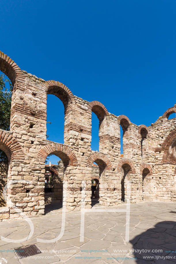 Ruins of Ancient Church of Saint Sophia in the town of Nessebar, Burgas Region, Bulgaria