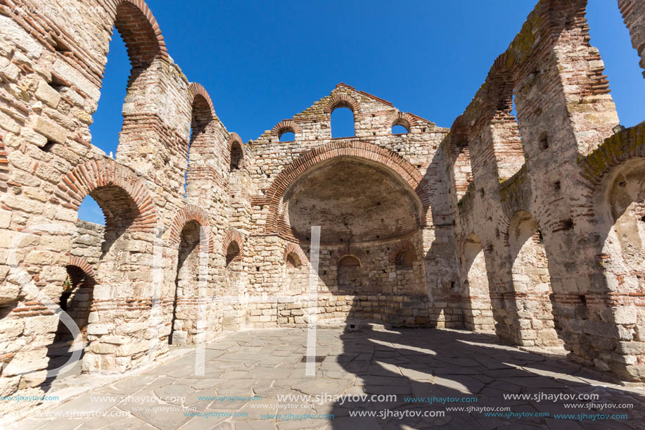 Ruins of Ancient Church of Saint Sophia in the town of Nessebar, Burgas Region, Bulgaria