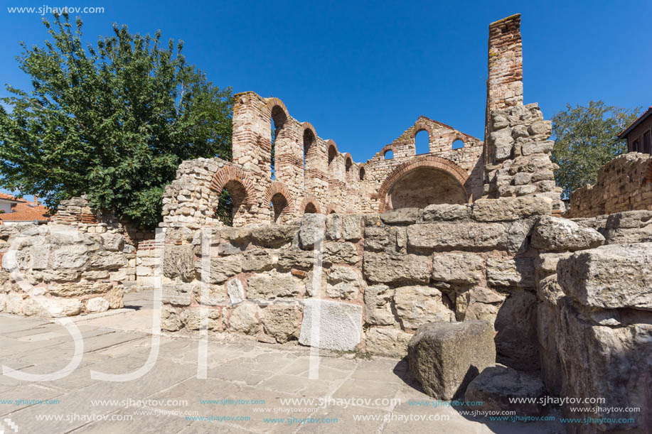 Ruins of Ancient Church of Saint Sophia in the town of Nessebar, Burgas Region, Bulgaria