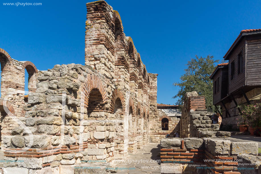 Ruins of Ancient Church of Saint Sophia in the town of Nessebar, Burgas Region, Bulgaria