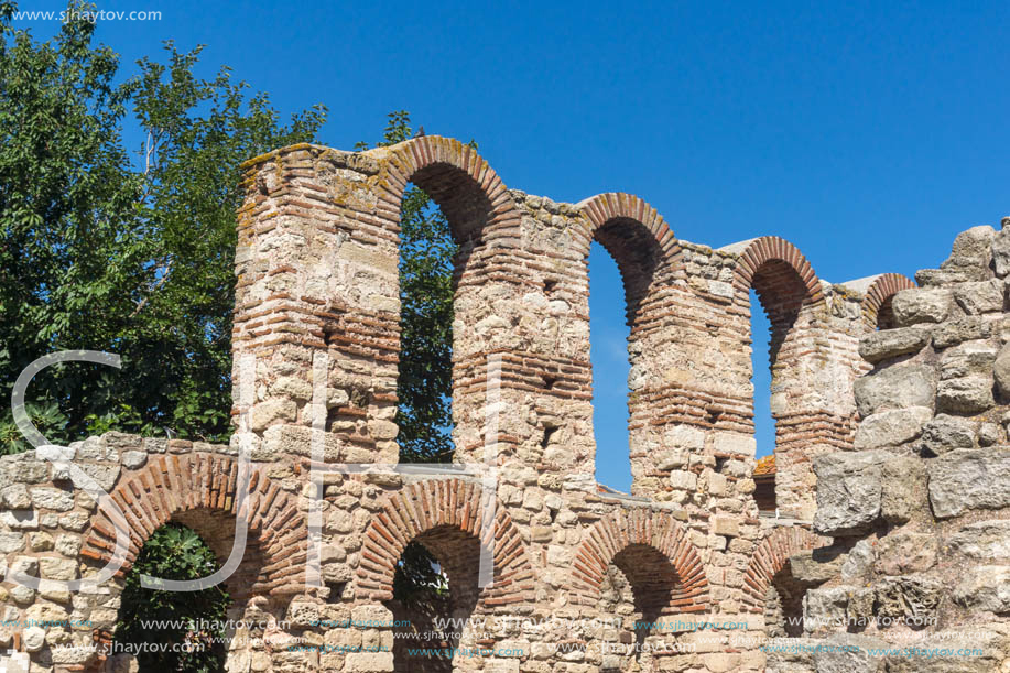 Ruins of Ancient Church of Saint Sophia in the town of Nessebar, Burgas Region, Bulgaria