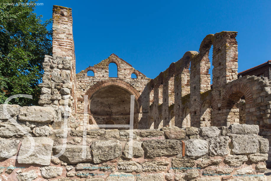 Ruins of Ancient Church of Saint Sophia in the town of Nessebar, Burgas Region, Bulgaria