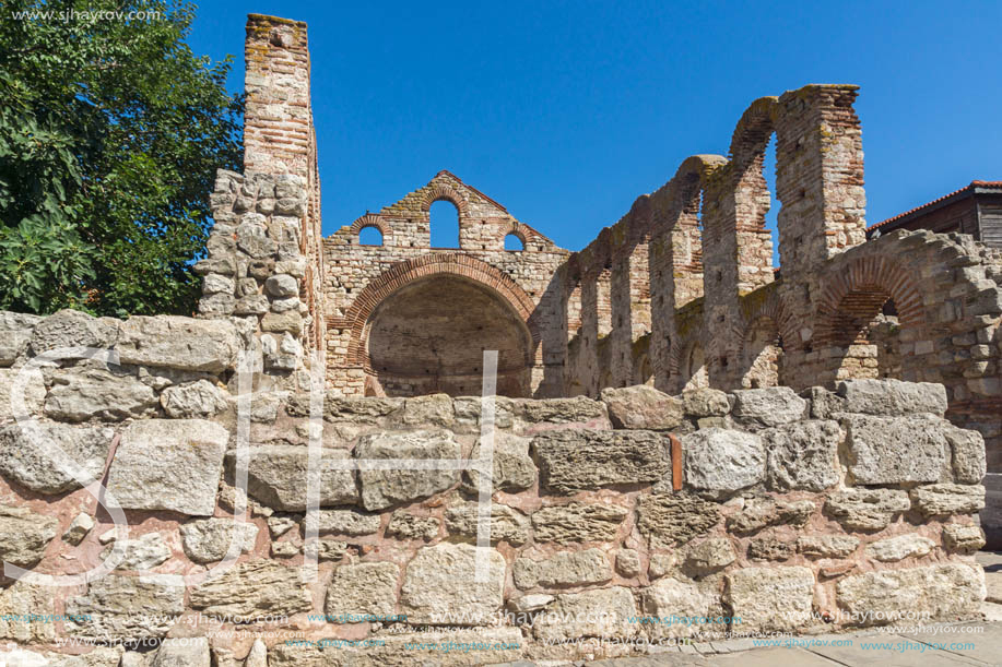 Ruins of Ancient Church of Saint Sophia in the town of Nessebar, Burgas Region, Bulgaria