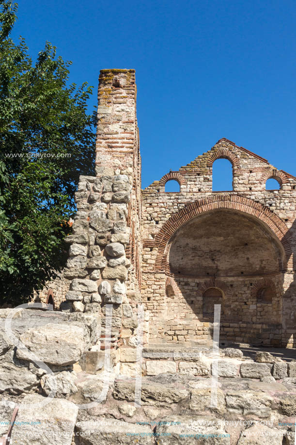 Ruins of Ancient Church of Saint Sophia in the town of Nessebar, Burgas Region, Bulgaria