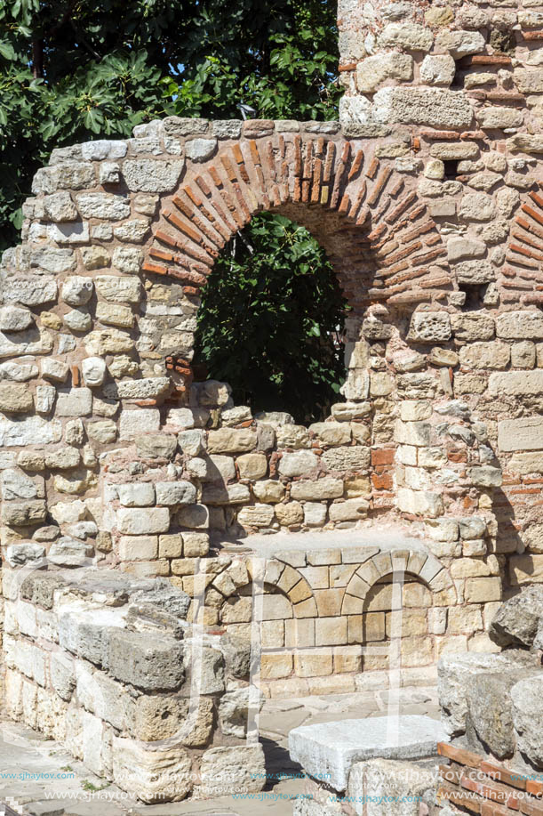 Ruins of Ancient Church of Saint Sophia in the town of Nessebar, Burgas Region, Bulgaria