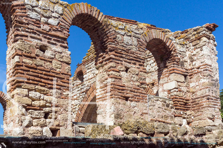 Ruins of Ancient Church of Saint Sophia in the town of Nessebar, Burgas Region, Bulgaria