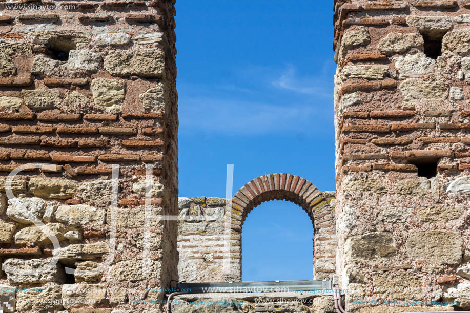 Ruins of Ancient Church of Saint Sophia in the town of Nessebar, Burgas Region, Bulgaria