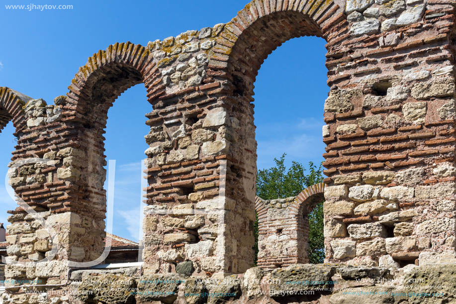 Ruins of Ancient Church of Saint Sophia in the town of Nessebar, Burgas Region, Bulgaria