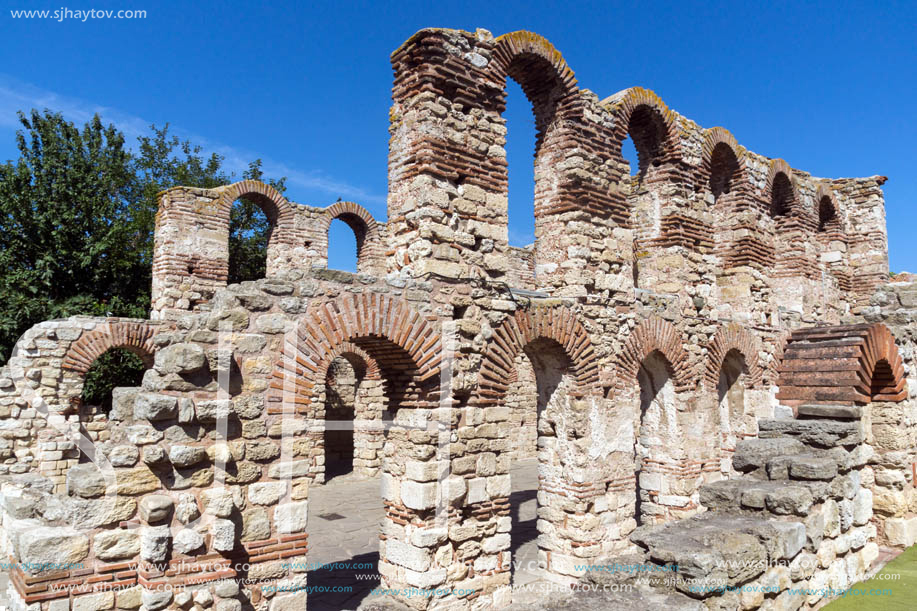 Ruins of Ancient Church of Saint Sophia in the town of Nessebar, Burgas Region, Bulgaria