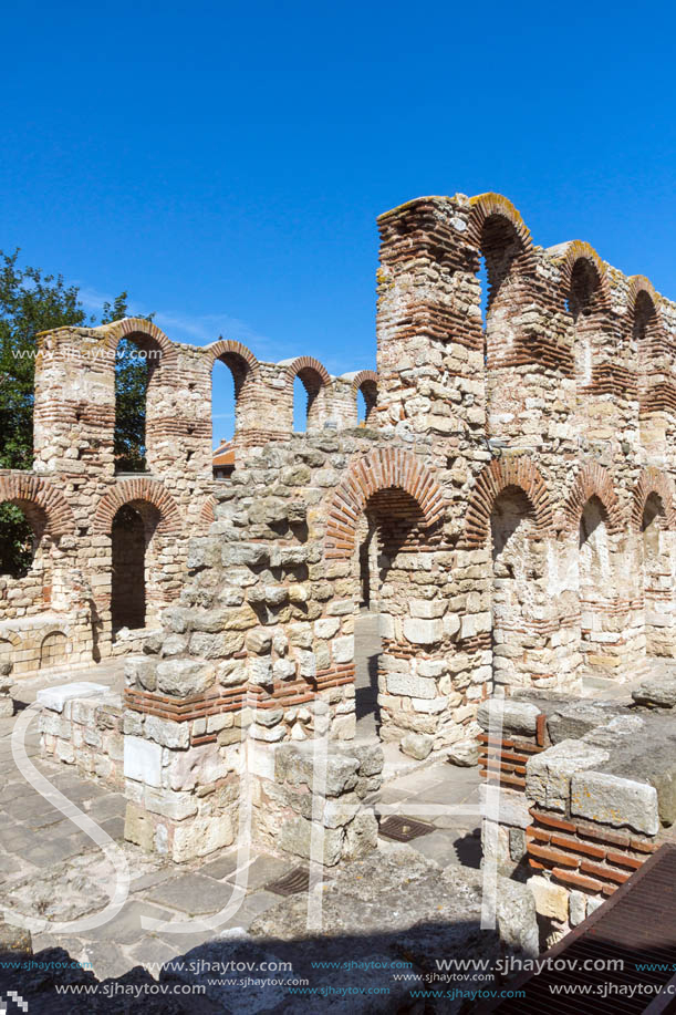 Ruins of Ancient Church of Saint Sophia in the town of Nessebar, Burgas Region, Bulgaria