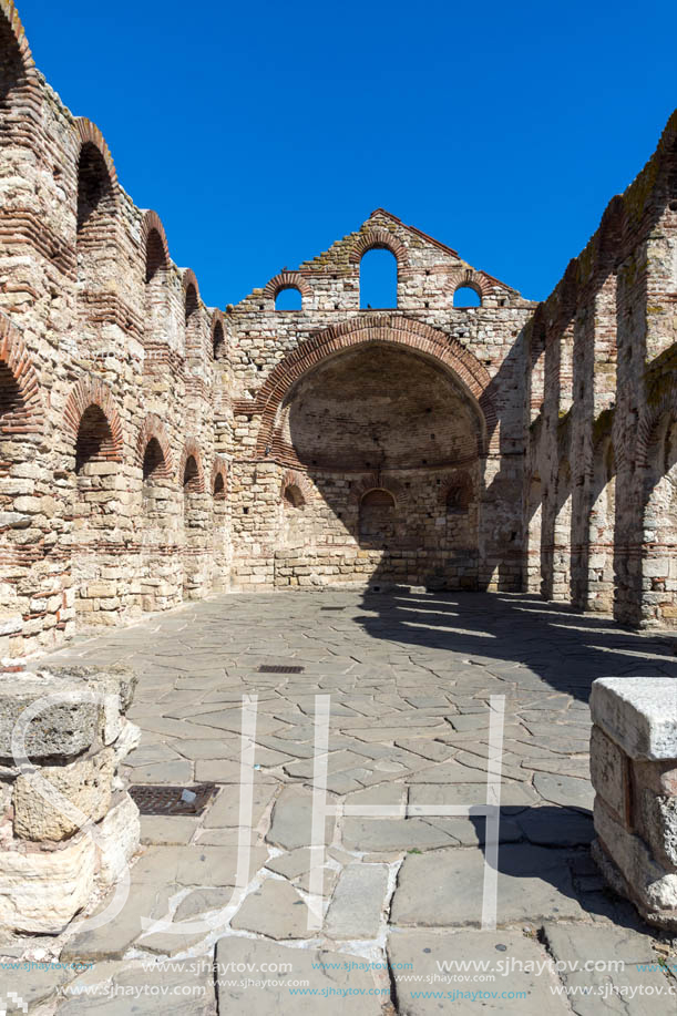 Ruins of Ancient Church of Saint Sophia in the town of Nessebar, Burgas Region, Bulgaria