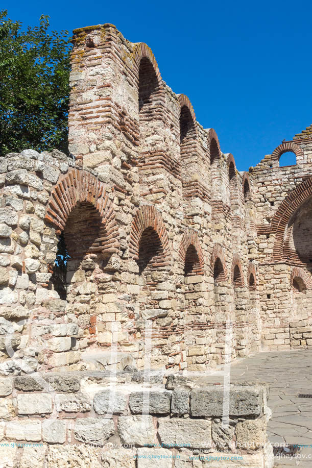 Ruins of Ancient Church of Saint Sophia in the town of Nessebar, Burgas Region, Bulgaria