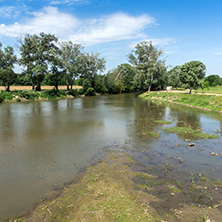 Landscape of Tunca River in city of Edirne,  East Thrace, Turkey