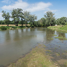 Landscape of Tunca River in city of Edirne,  East Thrace, Turkey