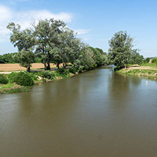 Landscape of Tunca River in city of Edirne,  East Thrace, Turkey