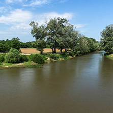 Landscape of Tunca River in city of Edirne,  East Thrace, Turkey