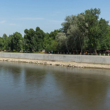 Landscape of Meric (Maritsa) River in city of Edirne,  East Thrace, Turkey