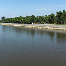 Landscape of Meric (Maritsa) River in city of Edirne,  East Thrace, Turkey