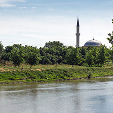 Landscape of Tunca River in city of Edirne,  East Thrace, Turkey