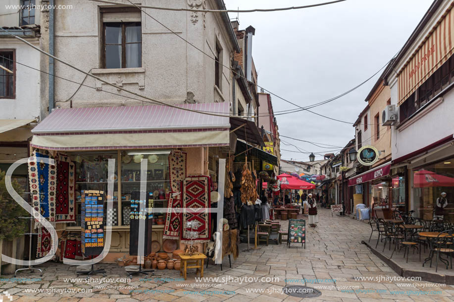 SKOPJE, REPUBLIC OF MACEDONIA - FEBRUARY 24, 2018: Old Bazaar (Old Market) in city of Skopje, Republic of Macedonia