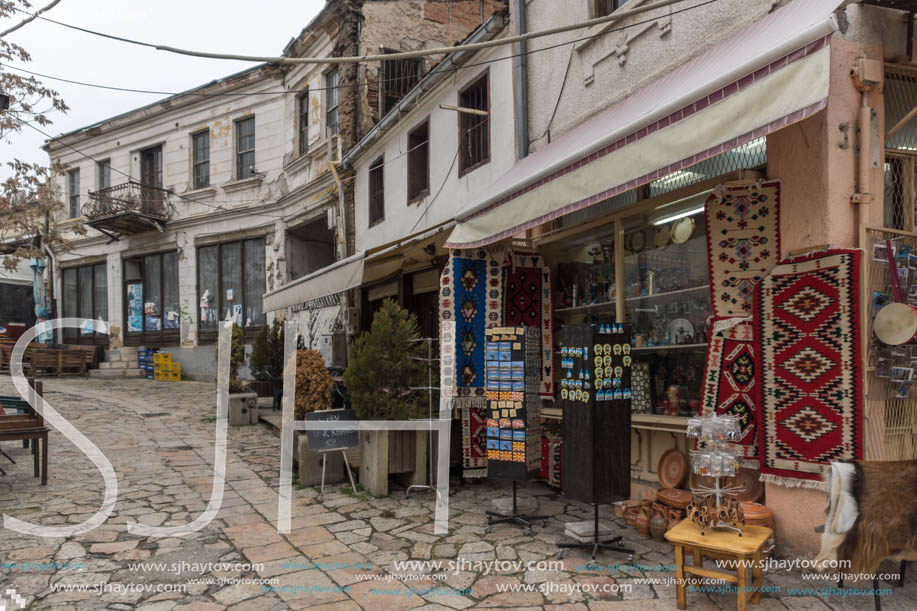 SKOPJE, REPUBLIC OF MACEDONIA - FEBRUARY 24, 2018: Old Bazaar (Old Market) in city of Skopje, Republic of Macedonia