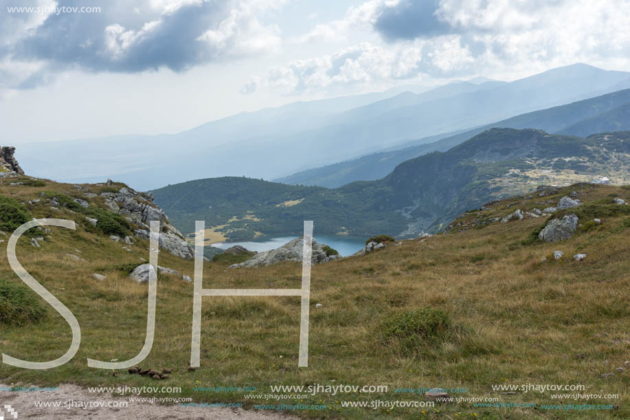 Panoramic view of The Lower Lake, Rila Mountain, The Seven Rila Lakes, Bulgaria