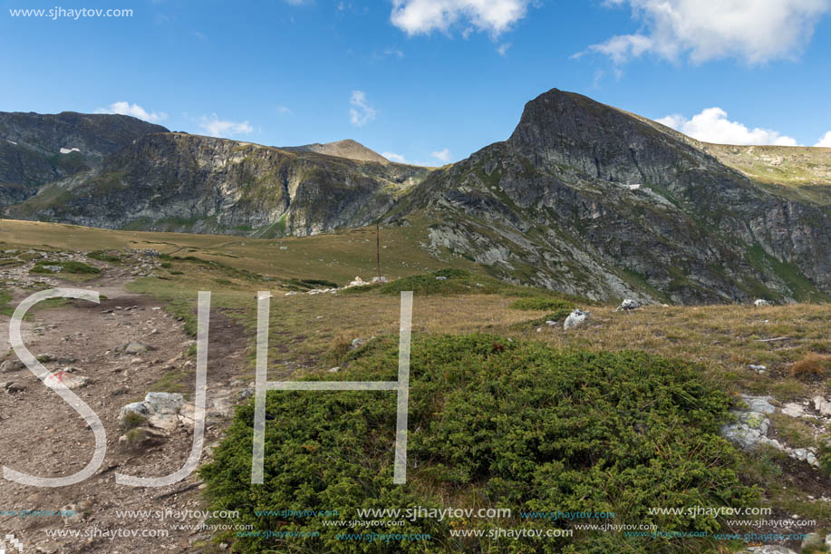 Summer view of Rila Mountan near The Seven Rila Lakes, Bulgaria