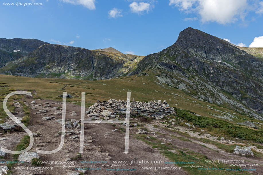 Summer view of Rila Mountan near The Seven Rila Lakes, Bulgaria