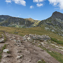 Summer view of Rila Mountan near The Seven Rila Lakes, Bulgaria