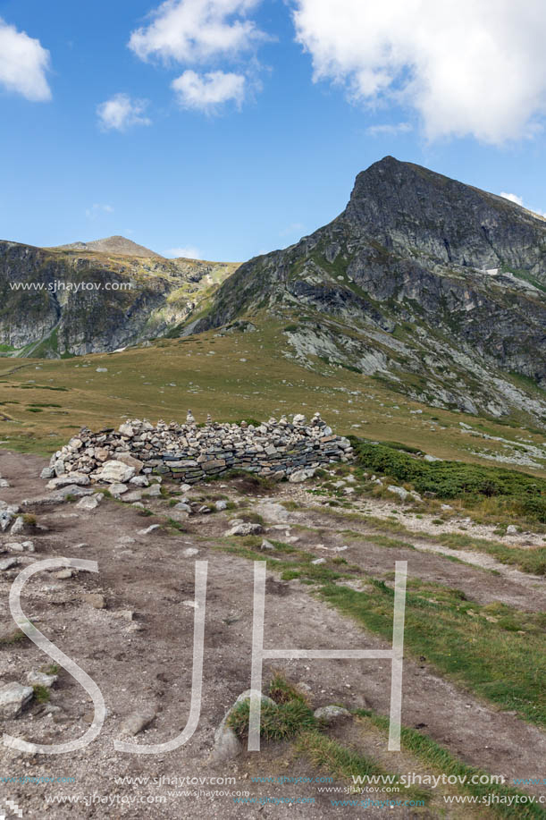 Summer view of Rila Mountan near The Seven Rila Lakes, Bulgaria