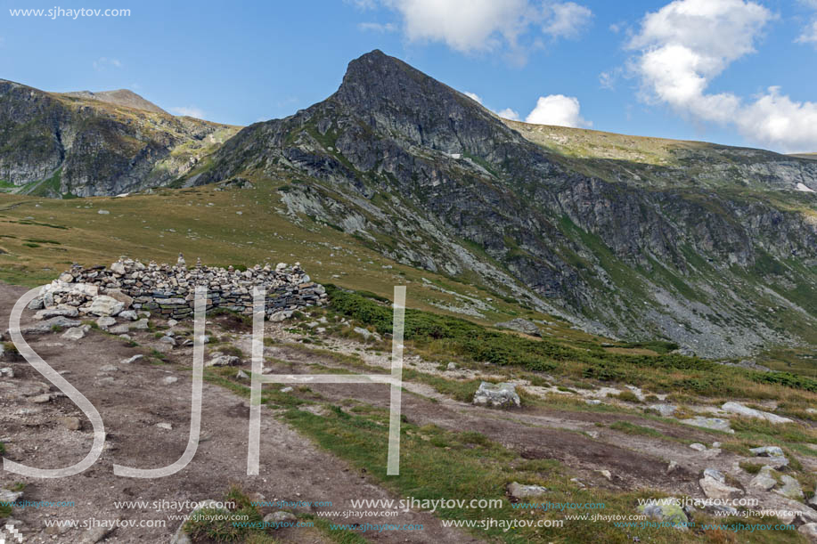 Summer view of Rila Mountan near The Seven Rila Lakes, Bulgaria