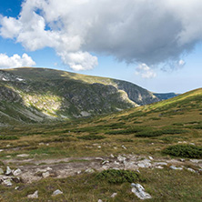 Summer view of Rila Mountan near The Seven Rila Lakes, Bulgaria