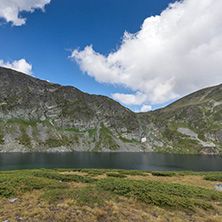 Summer view of The Kidney Lake, Rila Mountain, The Seven Rila Lakes, Bulgaria