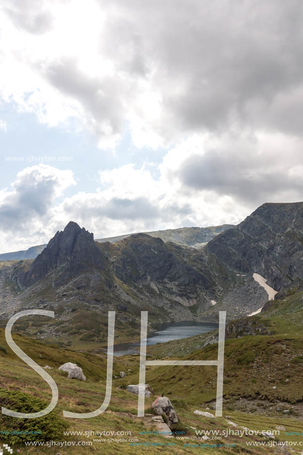 Summer view of The Twin Lake, Rila Mountain, The Seven Rila Lakes, Bulgaria