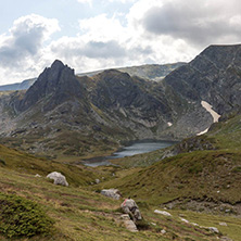 Summer view of The Twin Lake, Rila Mountain, The Seven Rila Lakes, Bulgaria