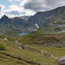 Summer view of The Twin Lake, Rila Mountain, The Seven Rila Lakes, Bulgaria