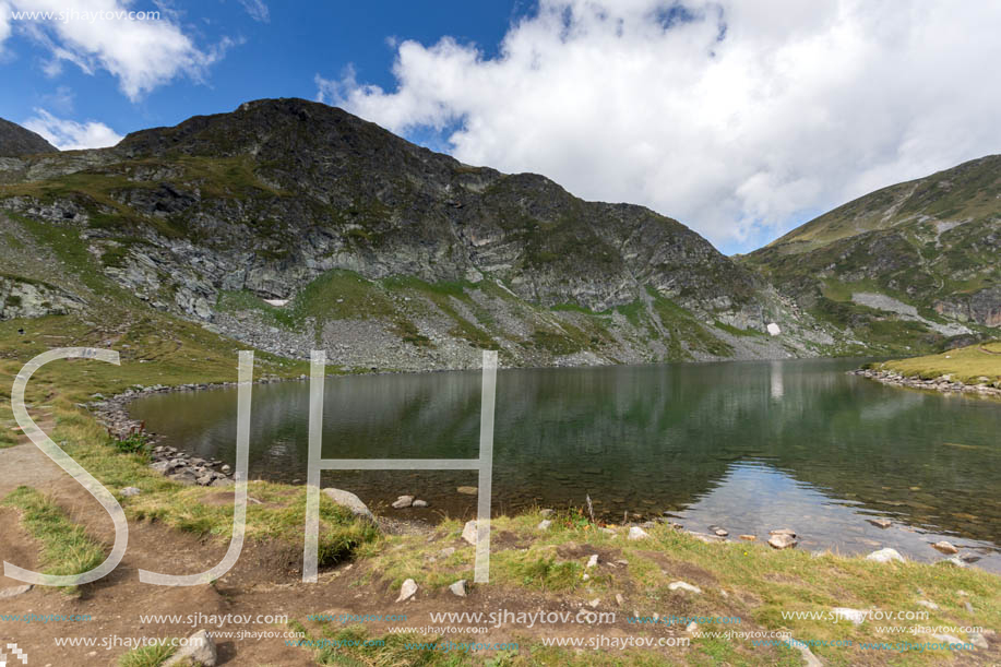 Summer view of The Kidney Lake, Rila Mountain, The Seven Rila Lakes, Bulgaria