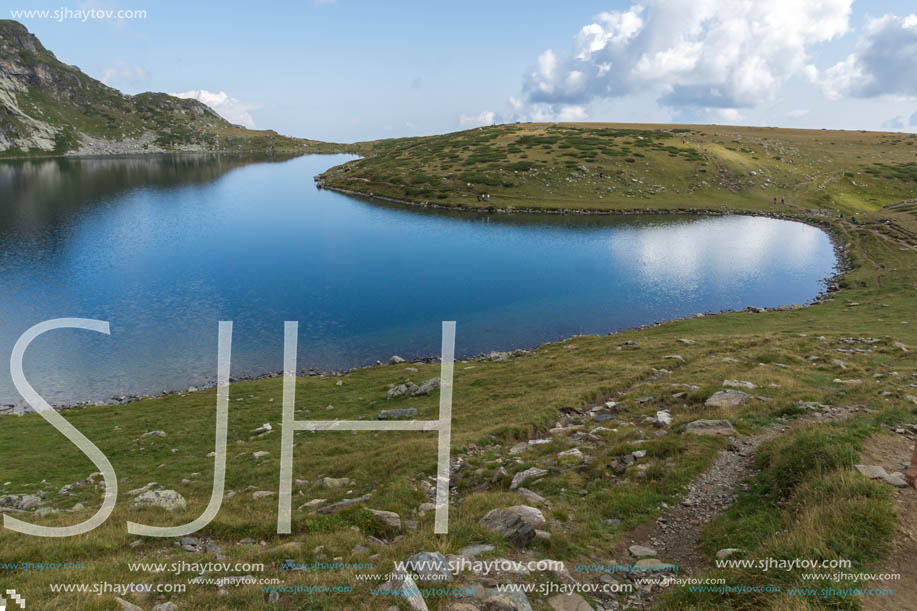 Summer view of The Kidney Lake, Rila Mountain, The Seven Rila Lakes, Bulgaria