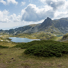 Summer view of The Twin Lake, Rila Mountain, The Seven Rila Lakes, Bulgaria