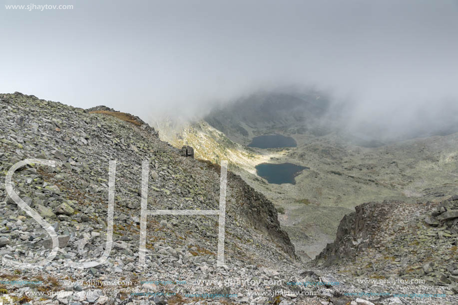 Amazing panoramic view from Musala peak, Rila mountain, Bulgaria