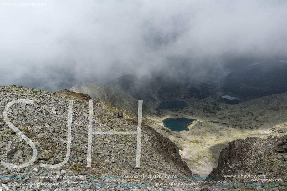 Amazing panoramic view from Musala peak, Rila mountain, Bulgaria