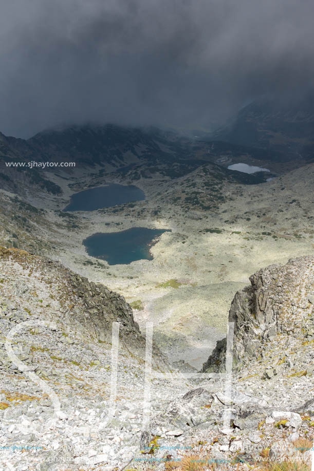 Amazing panoramic view from Musala peak, Rila mountain, Bulgaria